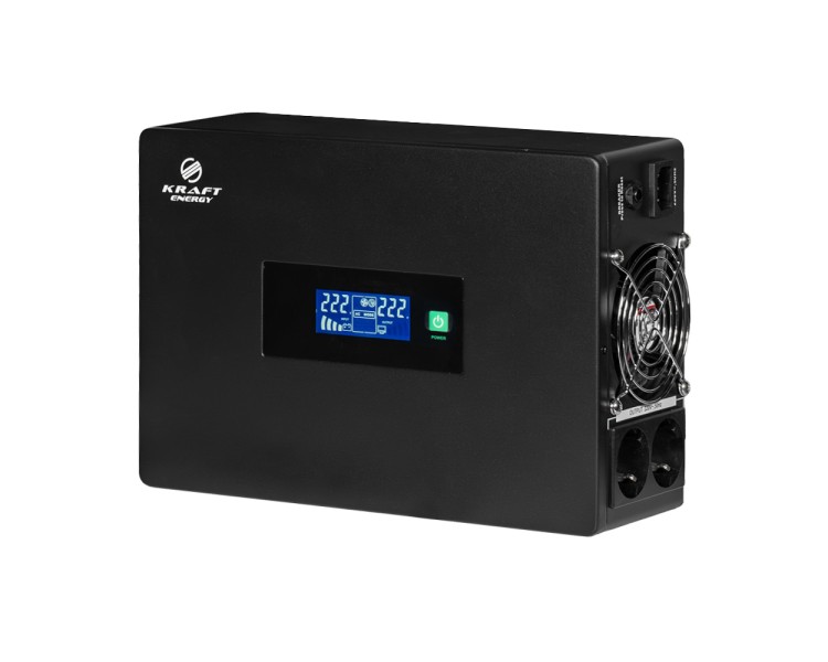 Високочастотний інвертор 600VA/600W Kraft KRF-SAVR600VA/600W-12V під зовнішній акумулятор