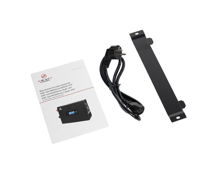 Високочастотний інвертор 600VA/600W Kraft KRF-SAVR600VA/600W-12V під зовнішній акумулятор
