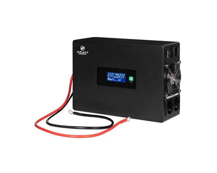Високочастотний інвертор 1000VA/1kW Kraft KRF-SAVR1000VA/1kW-12V під зовнішній акумулятор