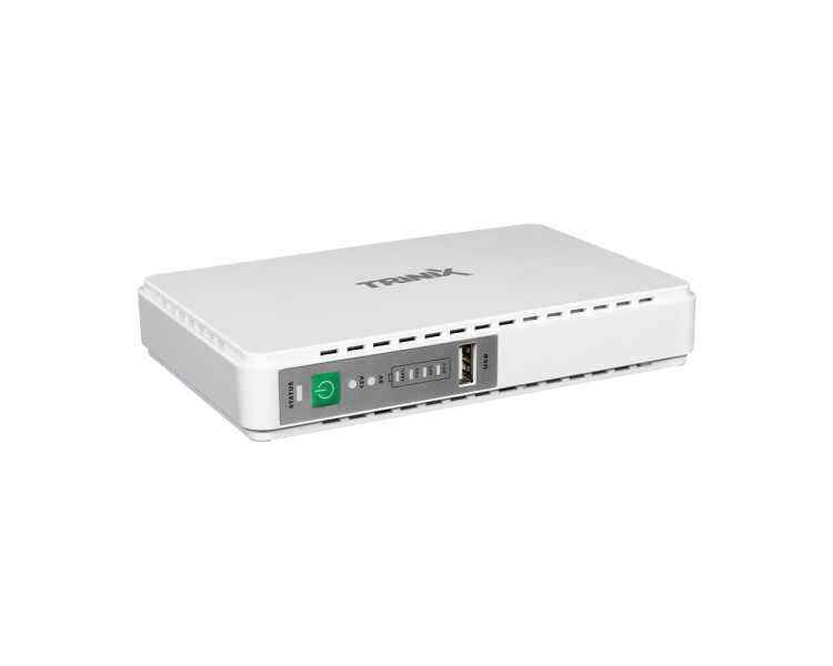 Джерело безперебійного живлення DC UPS Trinix TRX-MUPS-1748 PoE (10000mAh) 5V/9V/12V/24V/48V/PoE 1Gbps, Li-ion 4*2.5Ah, для роутера і медіаконвертера