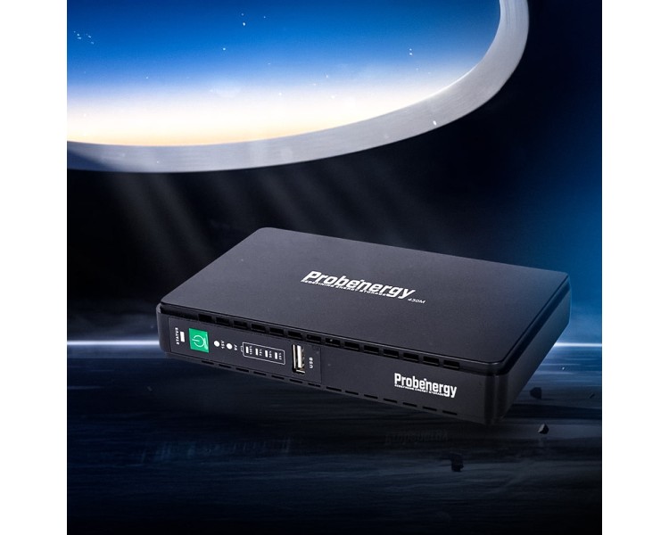 Джерело безперебійного живлення Mini UPS Probenergy DC-30WA 8800mAh 5V/9V/12V/15V, Li-ion 4*2.2Ah, для роутера і медіаконвертера