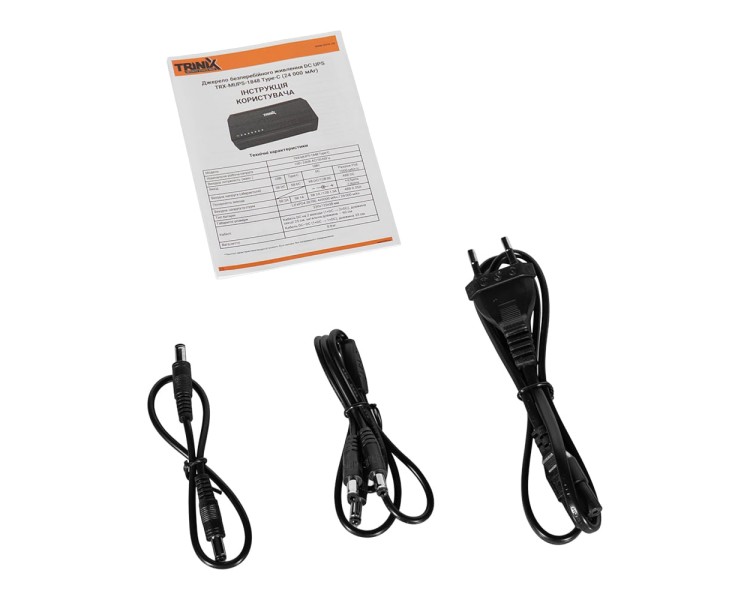 Джерело безперебійного живлення DC UPS Trinix TRX-MUPS-1848 Type-C (24000mAh LiFePo4) 5V/9V/12V/48V/PoE, LiFePo4 4*6Ah, для роутера і медіаконвертера