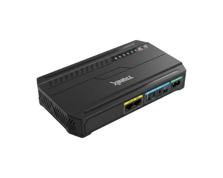 Джерело безперебійного живлення DC UPS Trinix TRX-MUPS-1848 Type-C (24000mAh LiFePo4) 5V/9V/12V/48V/PoE, LiFePo4 4*6Ah, для роутера і медіаконвертера