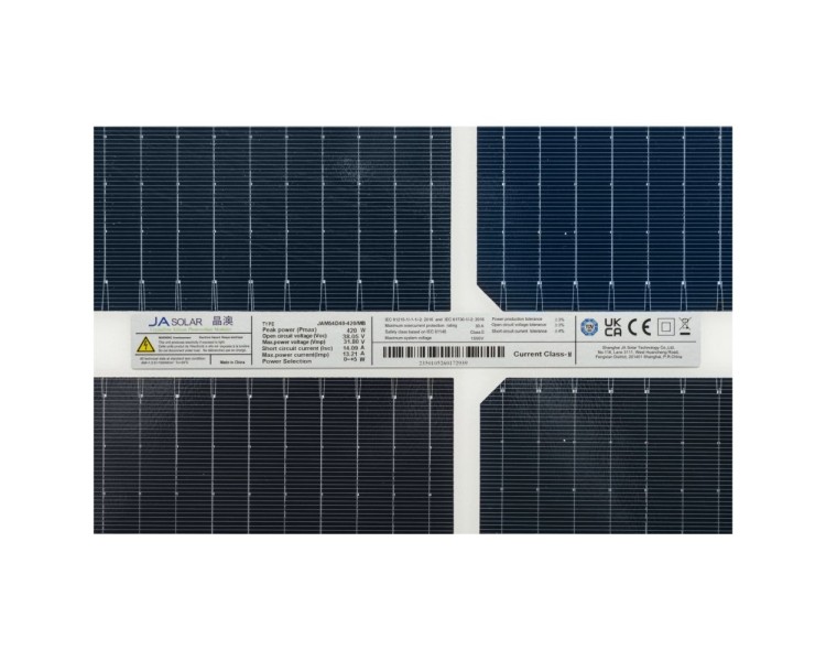 Сонячна панель JA Solar JAM54D40-420-MB-BF 420W двостороння