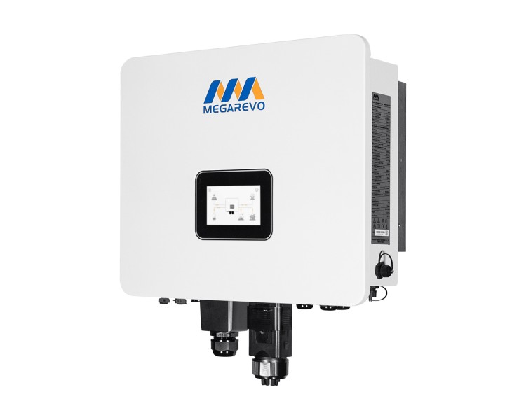 Гібридний однофазний інвертор для сонячних панелей 6kW Megarevo R6KL1DA-G2S 2 MPPT WiFi