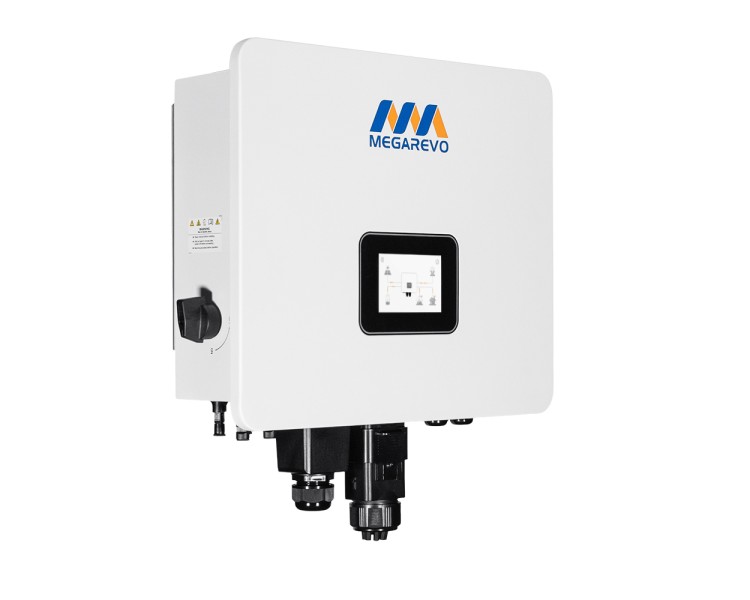 Гібридний однофазний інвертор для сонячних панелей 6kW Megarevo R6KL1DA-G2S 2 MPPT WiFi