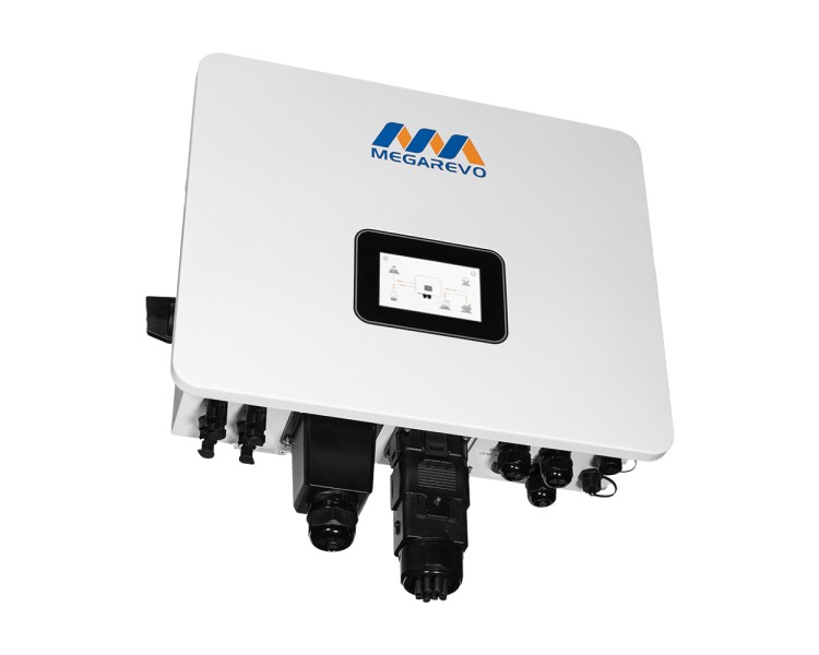 Гібридний однофазний інвертор для сонячних панелей 6kW Megarevo R6KL1DA-G2S 2 MPPT WiFi