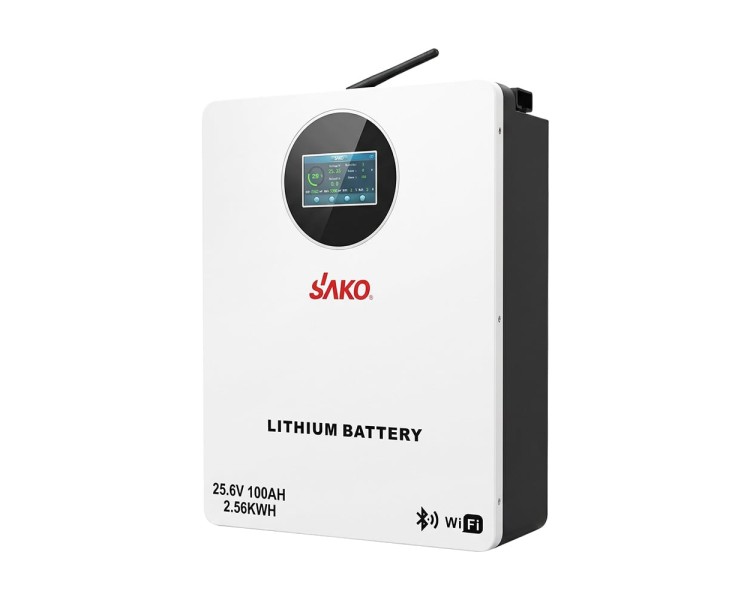 Акумуляторна батарея літій-залізо-фосфатна LiFePO4 100А*год 25.6В 2560Вт*год Sako Li-Sun series SK-25.6V100Ah настінний / підлоговий монтаж