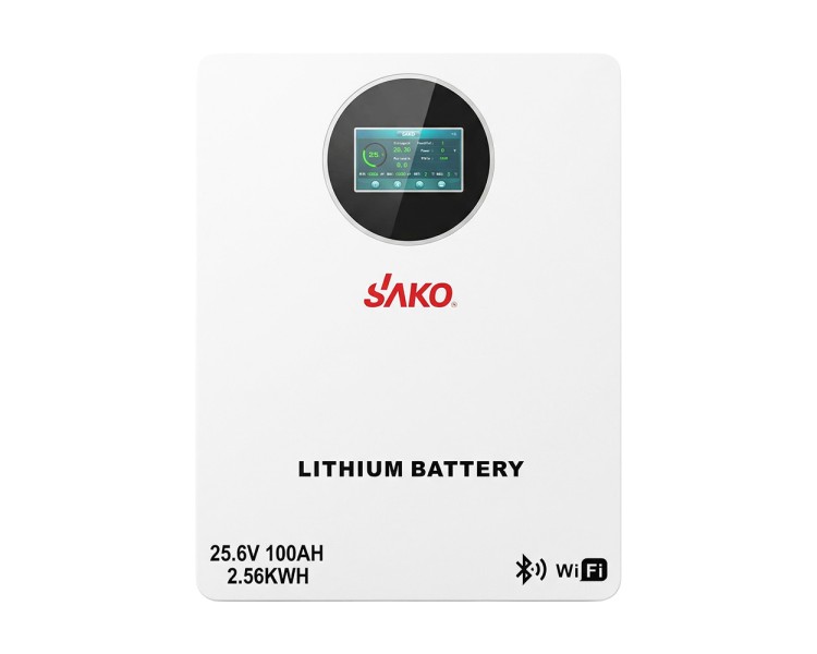 Акумуляторна батарея літій-залізо-фосфатна LiFePO4 100А*год 25.6В 2560Вт*год Sako Li-Sun series SK-25.6V100Ah настінний / підлоговий монтаж