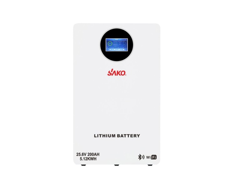 Акумуляторна батарея літій-залізо-фосфатна LiFePO4 200А*год 25.6В 5120Вт*год Sako Li-Sun series SK-25.6V200Ah настінний / підлоговий монтаж