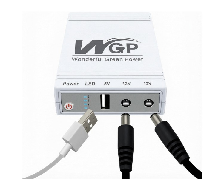 Джерело безперебійного живлення Mini UPS WGP UPS103A 10400mAh 5V/12V/12V, Li-ion 4*2.6Ah, для роутера та оптичного терміналу