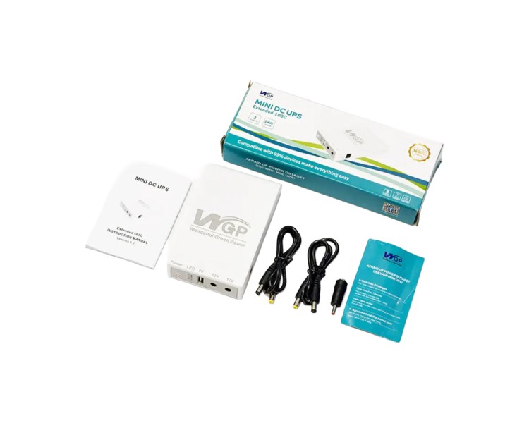 Джерело безперебійного живлення Mini UPS WGP UPS103C 16000mAh 5V/12V/12V, Li-ion 4*4Ah, для роутера та оптичного терміналу