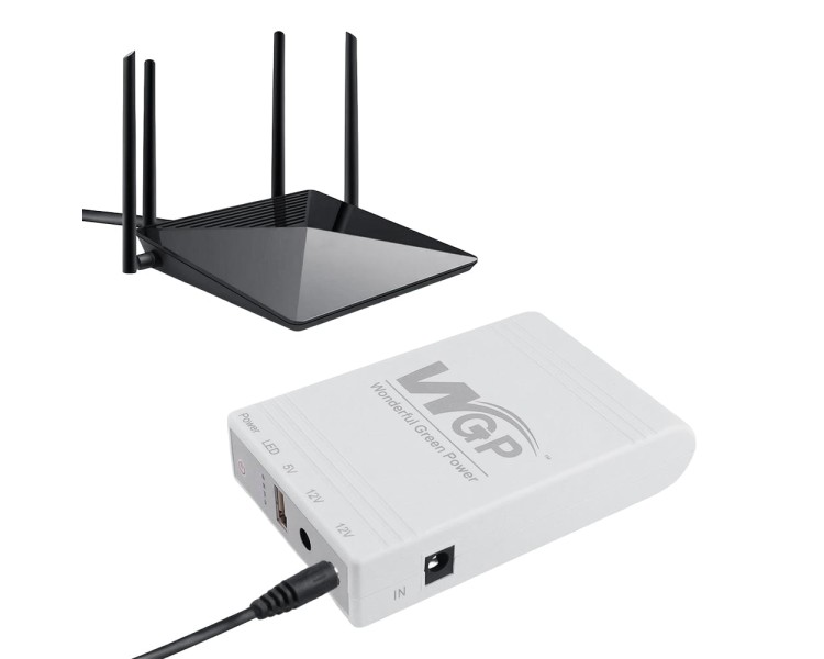 Джерело безперебійного живлення Mini UPS WGP UPS103C 16000mAh 5V/12V/12V, Li-ion 4*4Ah, для роутера та оптичного терміналу