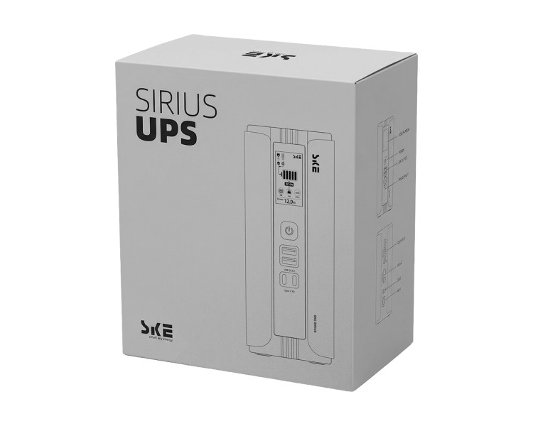 Джерело безперебійного живлення Mini UPS SKE SIRIUS 45W 30000mAh 5V/9V/12V/24V/PoE, LiFePO4 2*15Ah, для роутера та оптичного терміналу