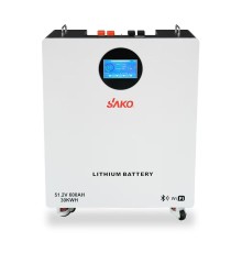 Акумуляторна батарея літій-залізо-фосфатна LiFePO4 600А*год 51.2В 30720Вт*год Sako Li-Sun series SK-51.2V600Ah настінний / підлоговий монтаж