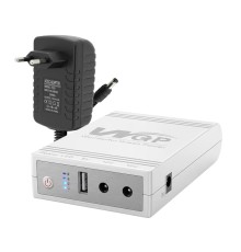 Комплект Mini UPS з блоком живлення: джерело безперебійного живлення Mini UPS WGP UPS103C 20000mAh 5V/12V/12V, Li-ion 4*5Ah, для роутера і оптичного термінала та блок живлення SPF-1202B 12V/2A (24W)