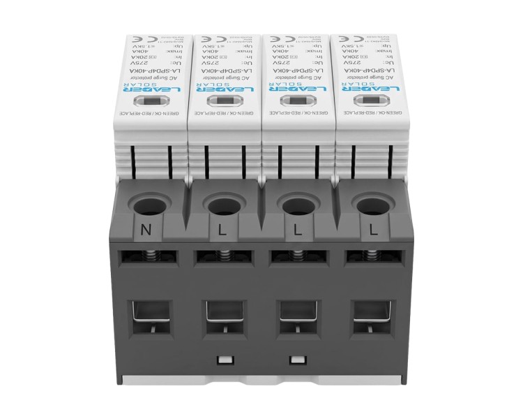 Обмежувач напруги Leader LA-SPD4P-40KA (3P+N) 275V AC під DIN-рейку