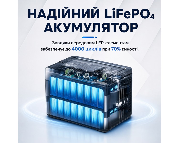 Портативна зарядна станція OUKITEL P1000E PLUS 1800W 1024Wh