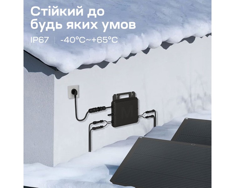 Мікроінвертор для сонячних панелей 1kW Marstek M2-1000 Saturn-M 2 MPPT On-grid