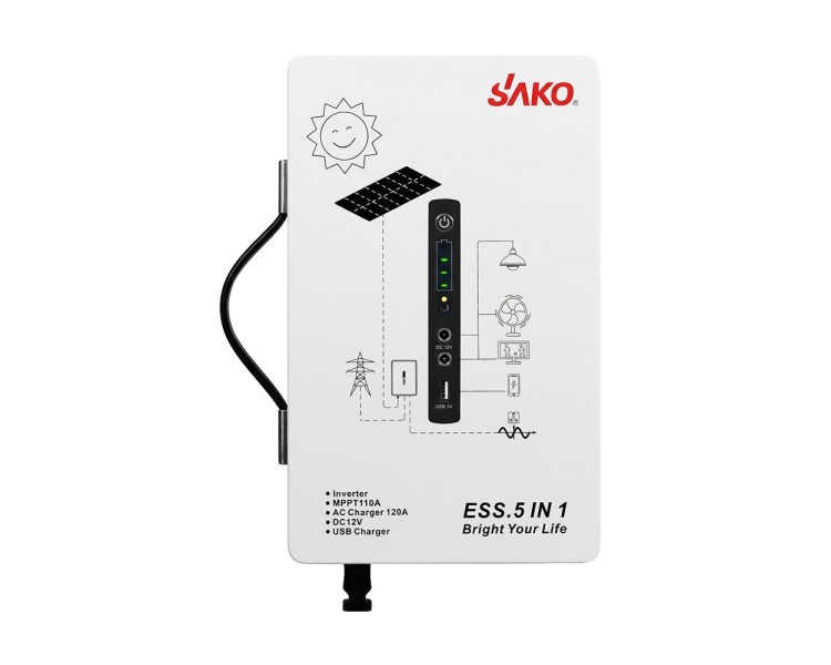 Система резервного живлення (інвертор та батарея) Sako Alpha-ESS-500W/1KWh настінна. Потужність 500 Вт, енергоємність 1004.8 Вт*год, LifePO4