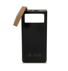 Повербанк 20000mAh Power Bank Kraft TPB-2320 Black 22.5W QC3.0 LED-ліхтар