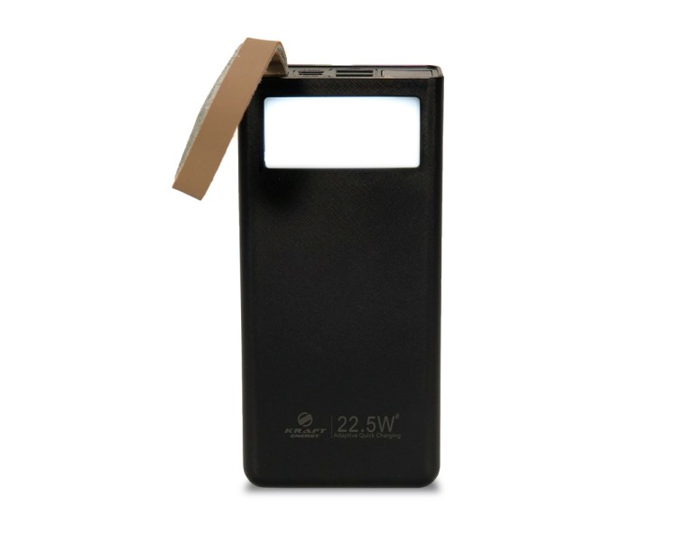 Повербанк 20000mAh Power Bank Kraft TPB-2320 Black 22.5W QC3.0 LED-ліхтар