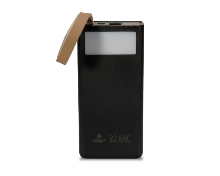 Повербанк 20000mAh Power Bank Kraft TPB-2320 Black 22.5W QC3.0 LED-ліхтар