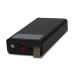 Повербанк 20000mAh Power Bank Kraft TPB-2320 Black 22.5W QC3.0 LED-ліхтар