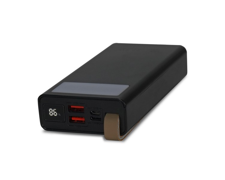 Повербанк 20000mAh Power Bank Kraft TPB-2320 Black 22.5W QC3.0 LED-ліхтар