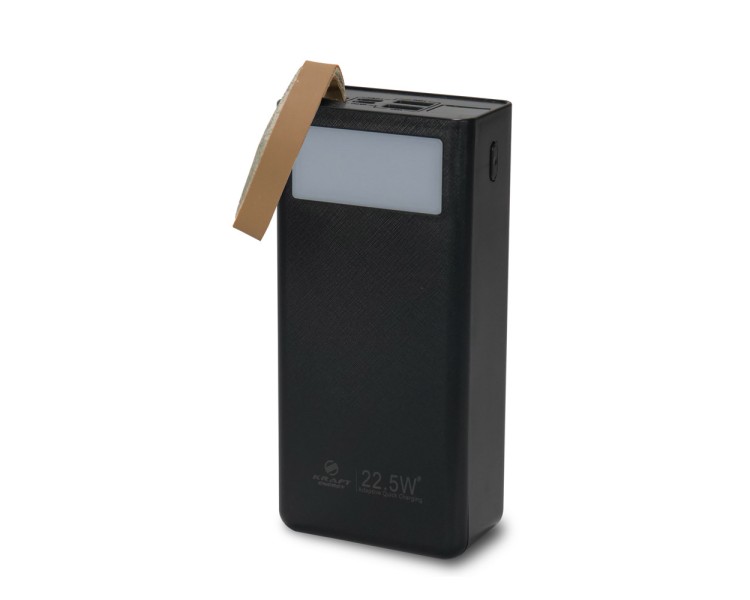 Повербанк 30000mAh Power Bank Kraft TPB-2330 Black 22.5W QC3.0 LED-ліхтар