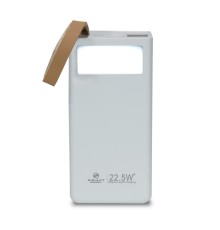 Повербанк 30000mAh Power Bank Kraft TPB-2330 White 22.5W QC3.0 LED-ліхтар