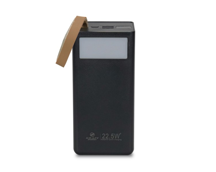 Повербанк 50000mAh Power Bank Kraft TPB-2350 Black 22.5W QC3.0 LED-ліхтар