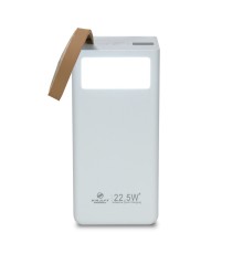 Повербанк 50000mAh Power Bank Kraft TPB-2350 White 22.5W QC3.0 LED-ліхтар