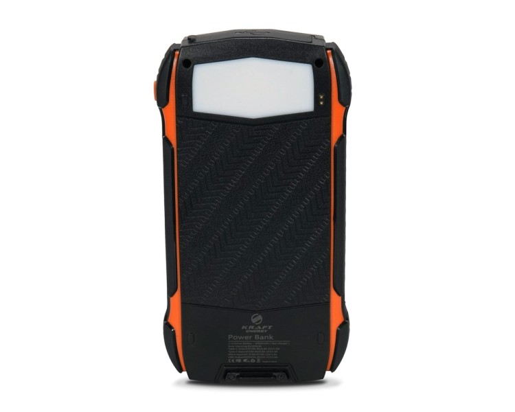 Повербанк з сонячною панеллю 30000mAh Power Bank Kraft TPB-1830SLP Orange 18W QC2.0 LED-ліхтар