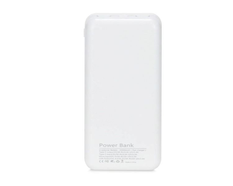 Повербанк 20000mAh Power Bank Kraft TPB-2020 White 22.5W QC3.0