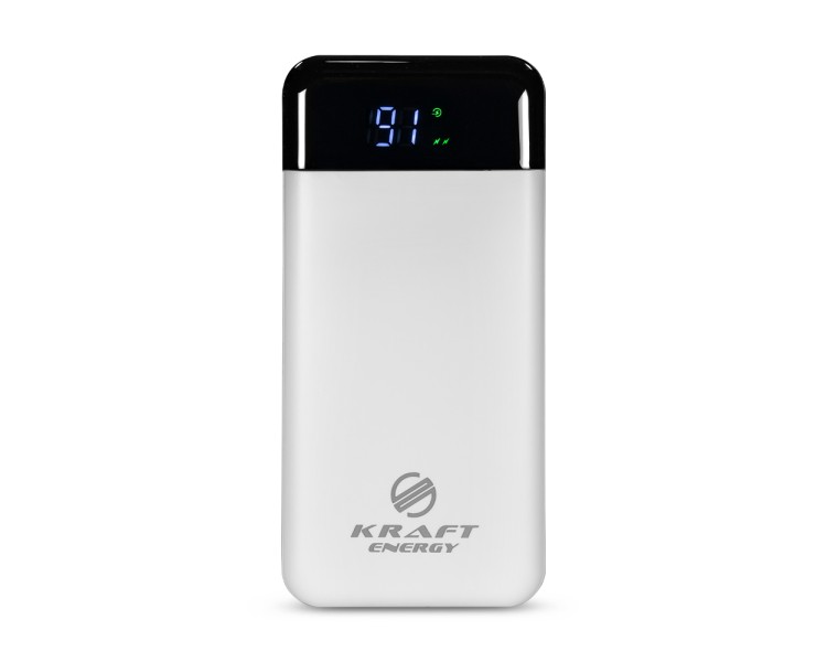 Повербанк 20000mAh Power Bank Kraft KPB-2120FCL White 22.5W QC3.0 LED-ліхтар