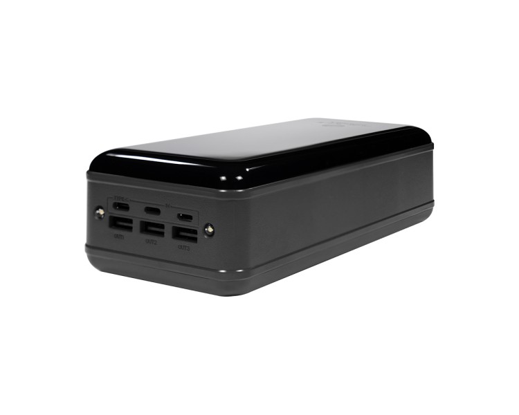 Повербанк 50000mAh Power Bank Kraft KPB-1650L Black 2 світлодіоди
