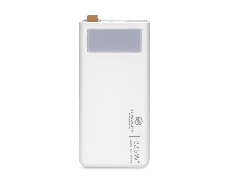 Повербанк 40000mAh Power Bank Kraft KPB-2340FCL White 22.5W QC3.0 LED-ліхтар