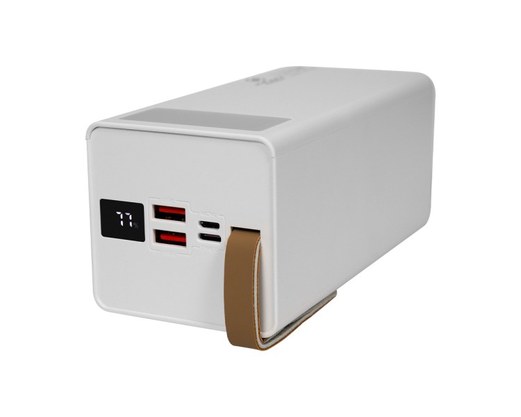 Повербанк 50000mAh Power Bank Kraft KPB-2350FCL White 22.5W QC3.0 LED-ліхтар