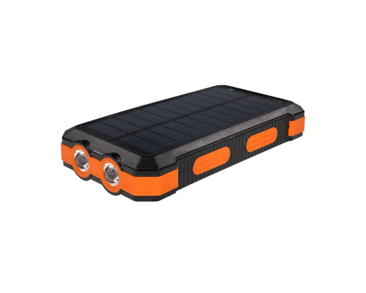 Повербанк з сонячною панеллю 20000mAh Power Bank Kraft KPB-U2230WFCSL Orange бездротова зарядка LED-ліхтар