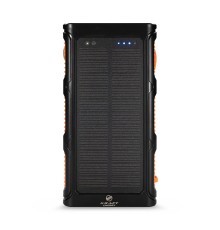 Повербанк з сонячною панеллю 30000mAh Power Bank Kraft KPB-U1930HCSL Orange ліхтар, динамогенератор
