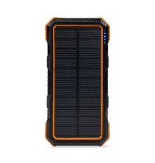Повербанк з сонячною панеллю 20000mAh Power Bank Kraft KPB-U1830WFCS Orange бездротова зарядка LED-ліхтар