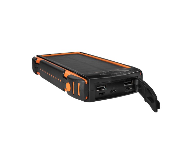 Повербанк з сонячною панеллю 20000mAh Power Bank Kraft KPB-U1820WCS Orange бездротова зарядка
