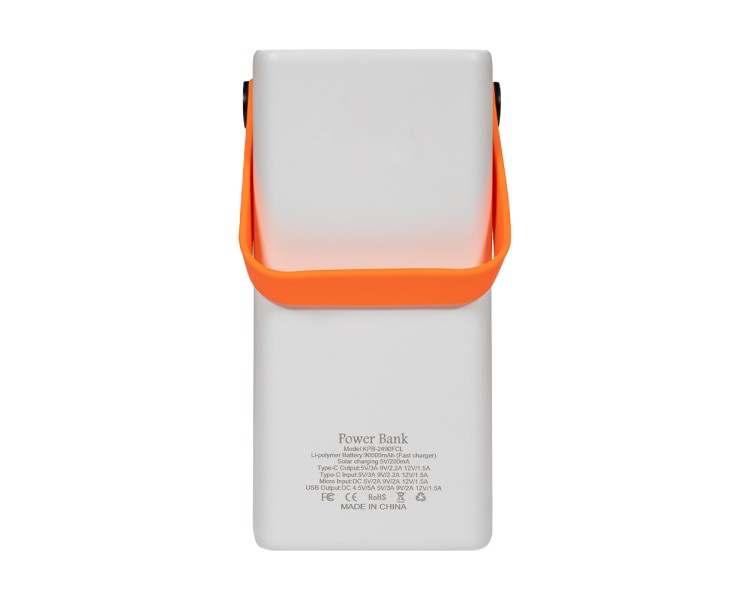 Повербанк 90000mAh Power Bank Kraft KPB-2490FCL White 22.5W QC3.0 LED-ліхтар