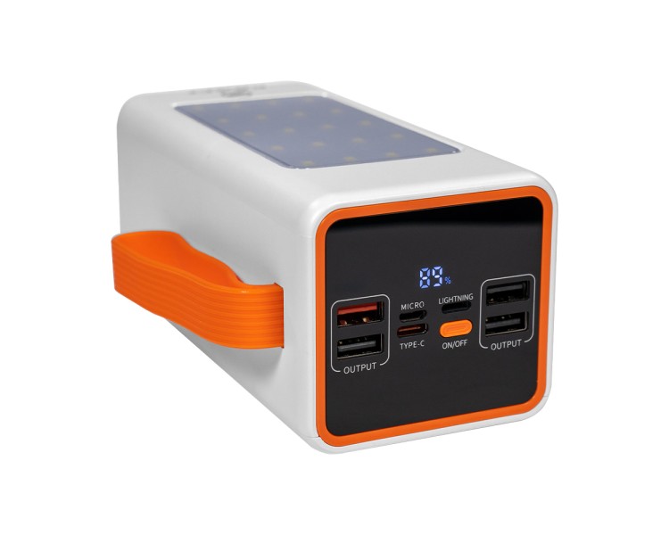 Повербанк 50000mAh Power Bank Kraft KPB-2450FCL White 22.5W QC3.0 LED-ліхтар
