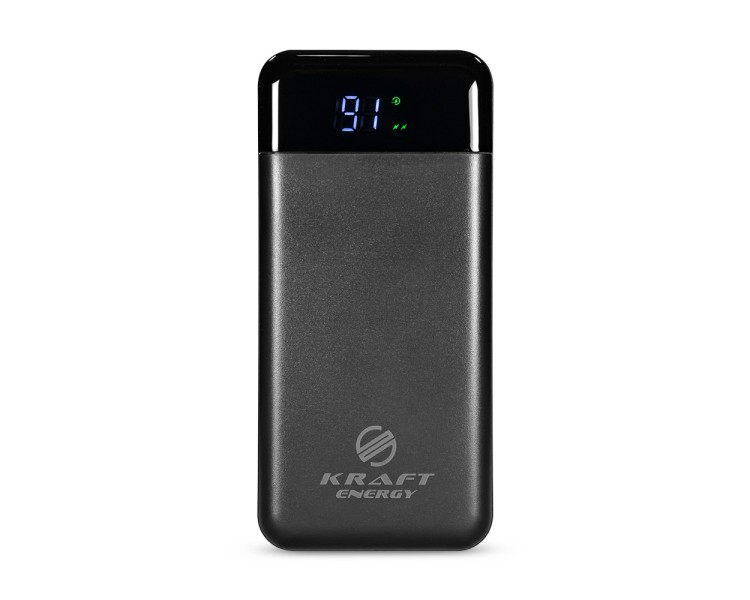 Повербанк 20000mAh Power Bank Kraft KPB-2120FCL Black 22.5W QC3.0 LED-ліхтар