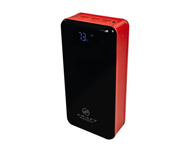 Повербанк 50000mAh Power Bank Kraft KPB-1650L Red 2 світлодіоди