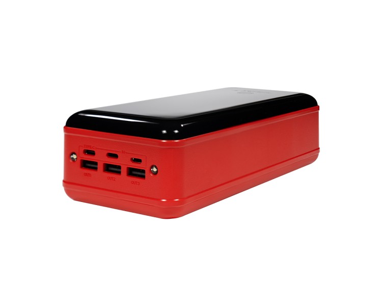 Повербанк 50000mAh Power Bank Kraft KPB-1650L Red 2 світлодіоди