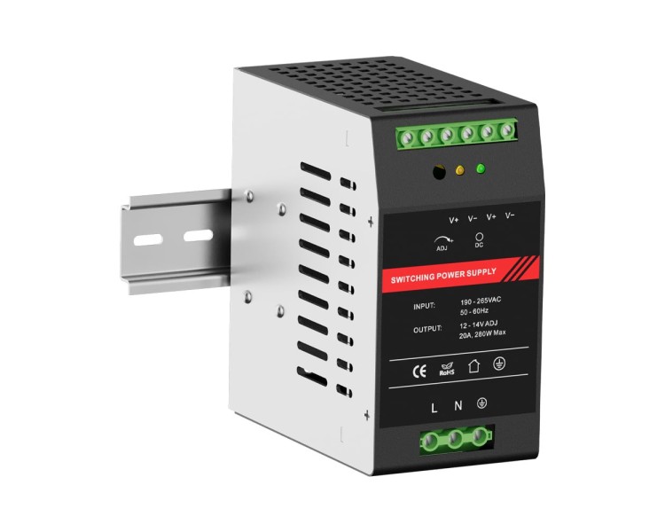 Джерело безперебійного живлення Kraft PSU-1220DIN з кріпленням на DIN-рейку