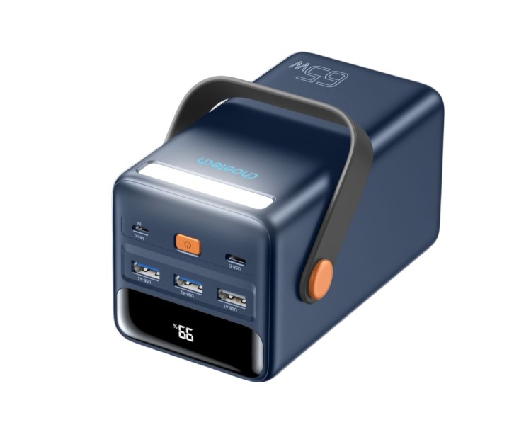 Повербанк 50000mAh Choetech B664 Deep Blue 65W PPS QC3.0 PD3.0 LED-ліхтар